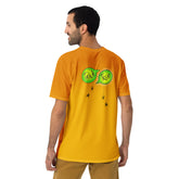 Halloween-themed men's crew neck t-shirt with spider web design